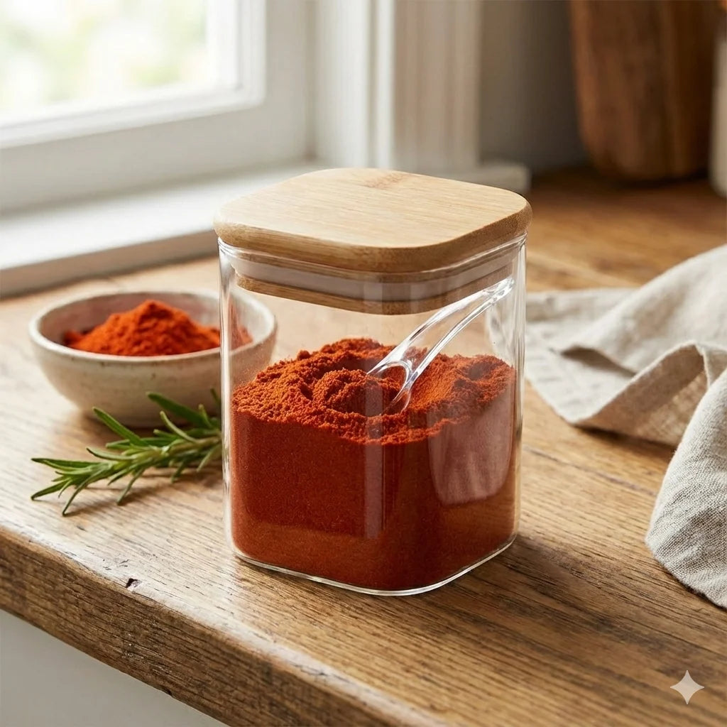 Spice Canister with wooden lid