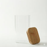 Limon Square Canister With Wooden Lid 1/9 Liter