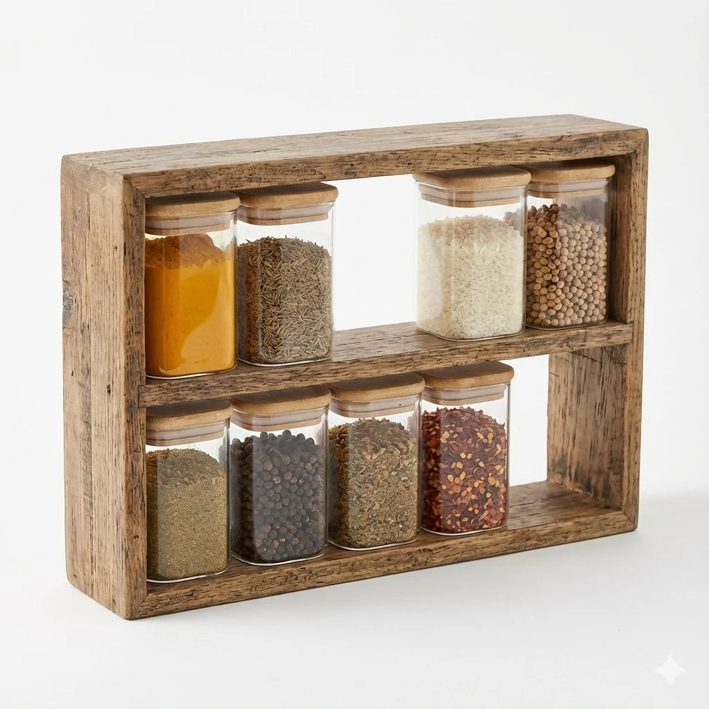 Spice Canister with wooden lid