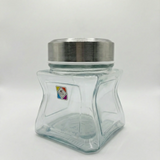 Glass jar with stainless steel lid